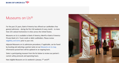 Free Admission to Museums with Bank of America
